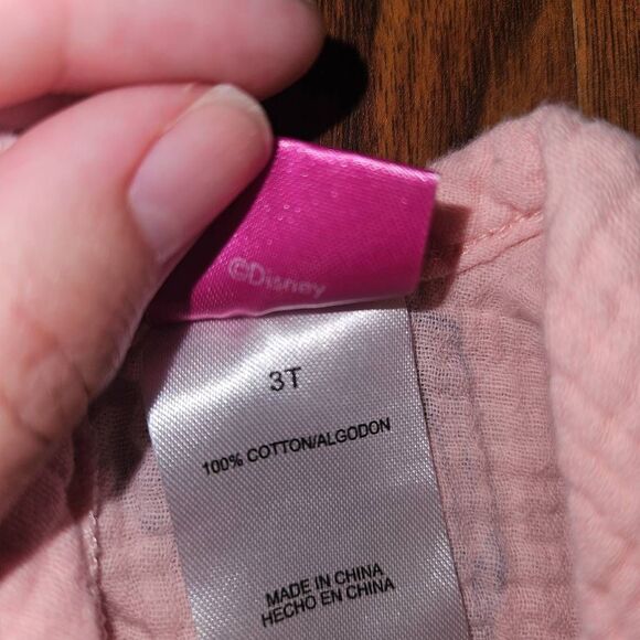 5 For $25 Disney Princess Pink 2 Piece Cotton Outfit With Flutter Sleeves 3T - Picture 6 of 8